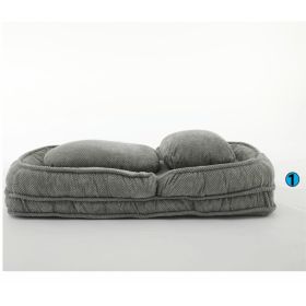 [VIDEO provided] Human Dog Bed ,Lazy Sofa Couch ,5 Adjustable Position,sit,sleep,fold,suit to put in bedroom, living room ,Space Saving Design,Gr (Option: Gray)