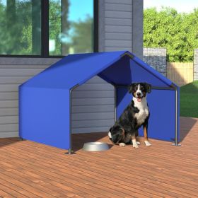 Dog Shade Shelter Outdoor Tent for Small Medium Dogs, Waterproof Sun Protection Pet House for Dogs, Small Animals and Livestock, Blue (Option: Blue)